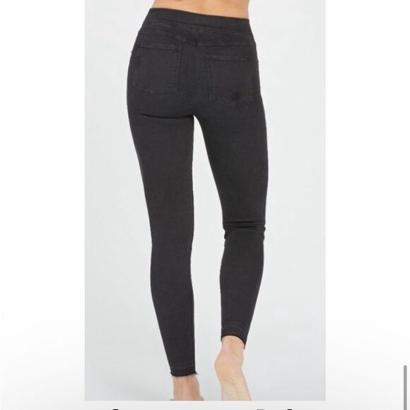 Spanx Black Distressed Skinny Jeans - Picture 7 of 9